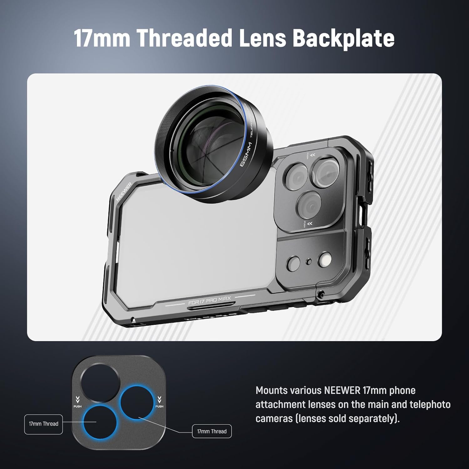 Camera Cage Rig - NEEWER Gaiola de telefone para iPhone