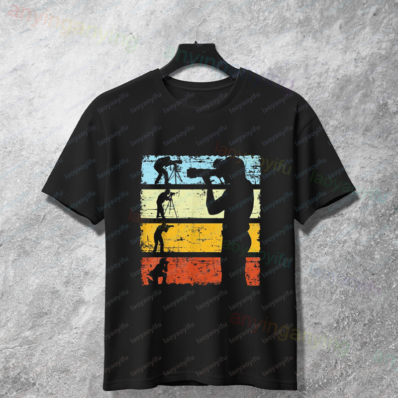 Photography Graphic Design - Camiseta Gráfica com Design de Câmera
