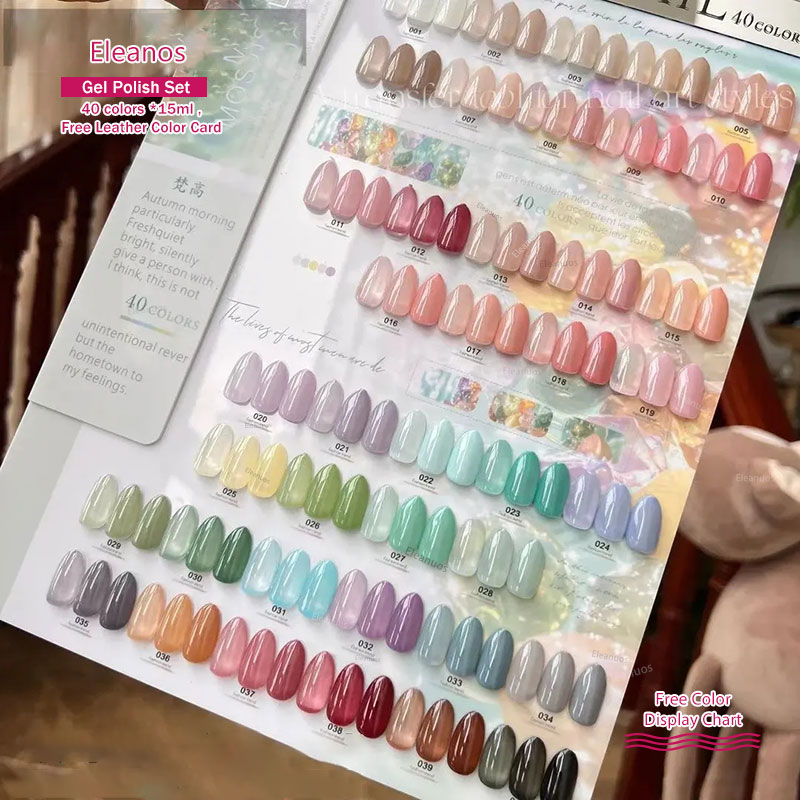Color Checker Card - Eleanos 40 cores 15ml gel geléia