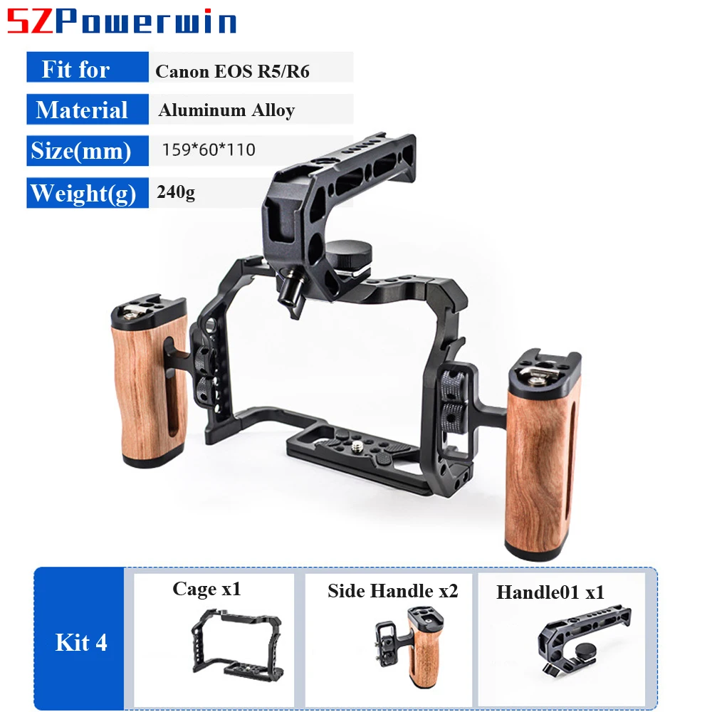 Camera Cage Rig - Powerwin para Câmera Canon EOS R5