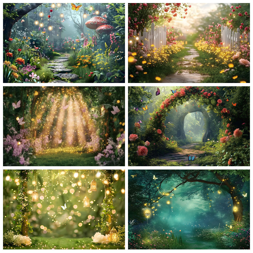 Photography Natural Lighting - Conto de fadas jardim pano de
