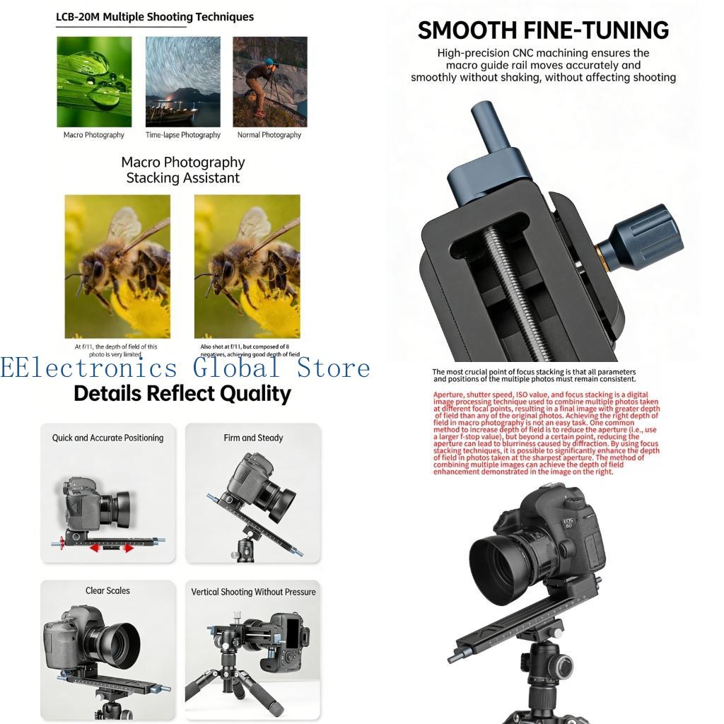 Camera Slider Rail - trilho foco rápido antiderrapante do controle