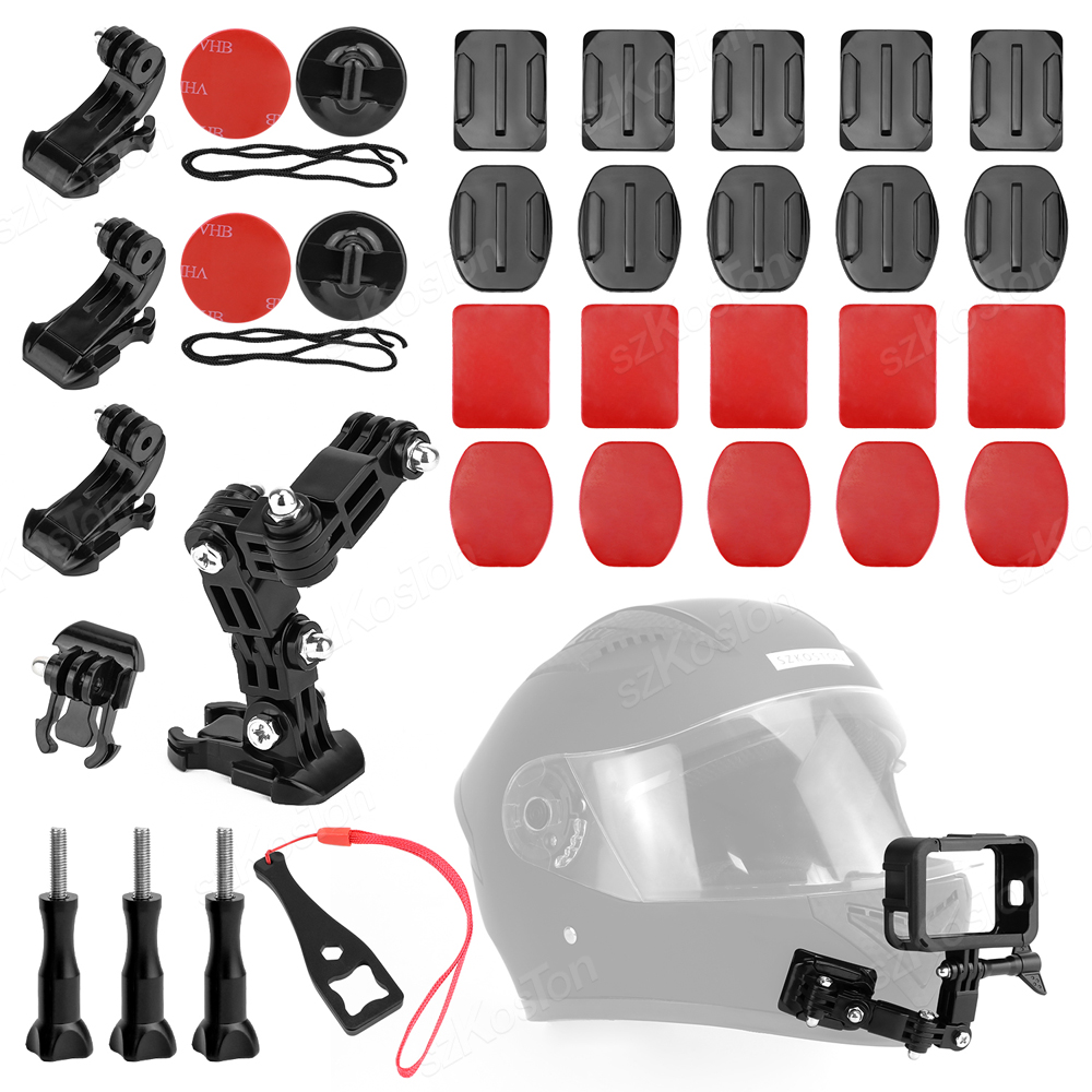 Gopro Action Camera Hero 12 Black - Kits de montagem de queixo para