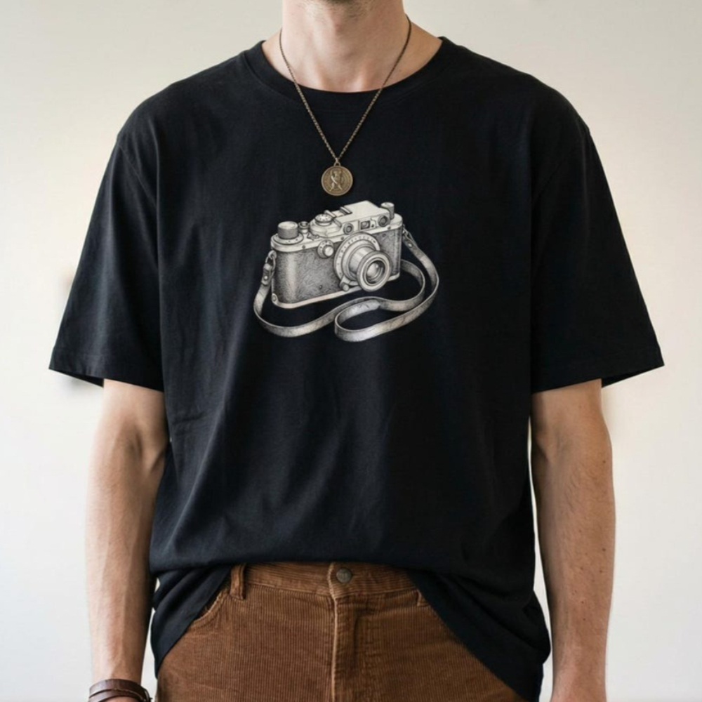 Camiseta Vintage de Câmera, Pr - Photography Graphic Design avaliação e preço