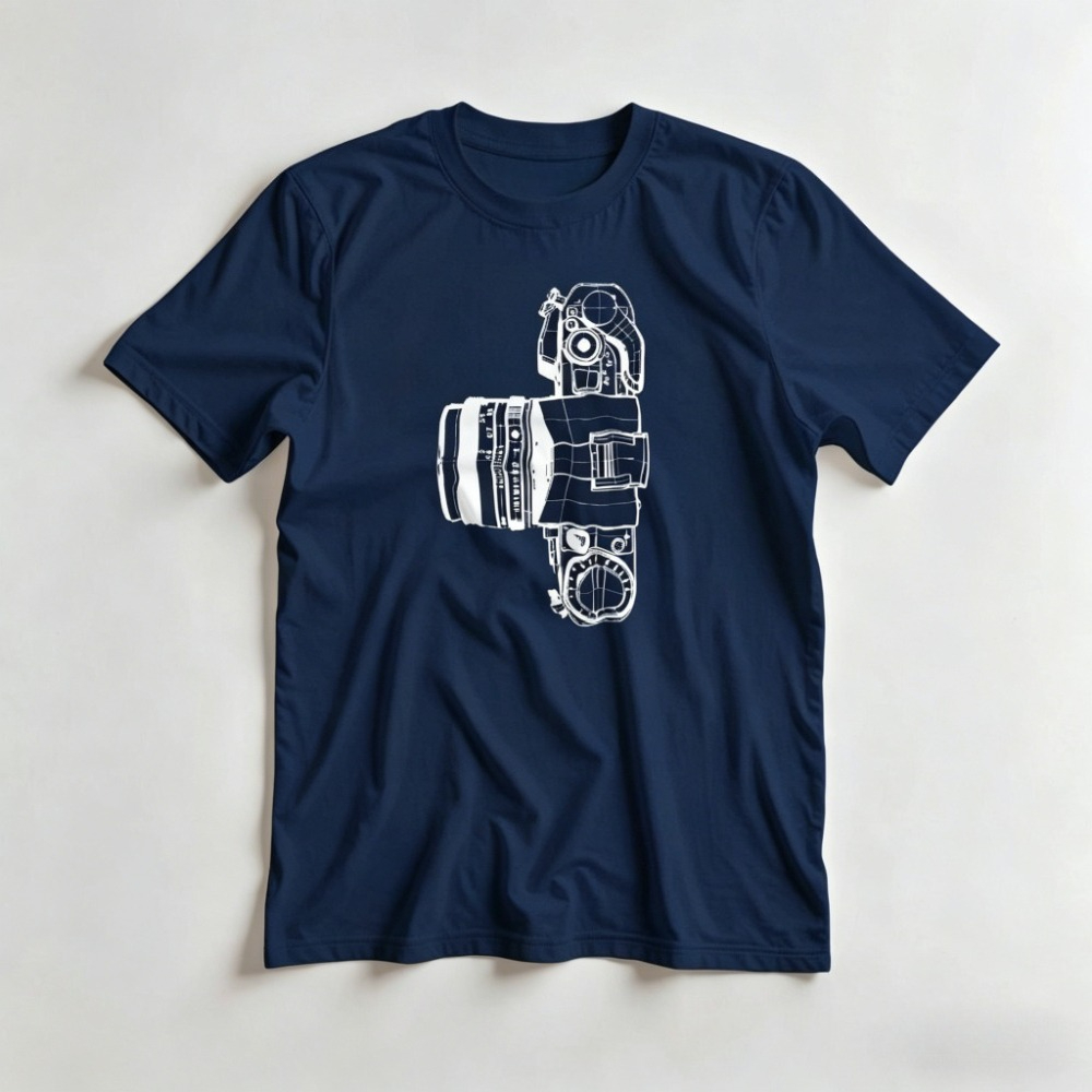 Camiseta vintage com estampa d - Photography Graphic Design avaliação e preço