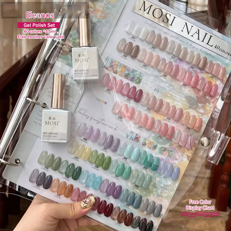 Eleanos 40 cores 15ml gel gelé - Color Checker Card avaliação e preço