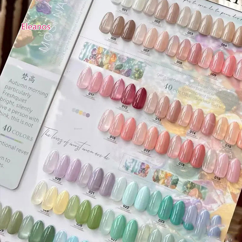 Eleanos 40 cores 15ml gel gelé - Color Checker Card avaliação e preço